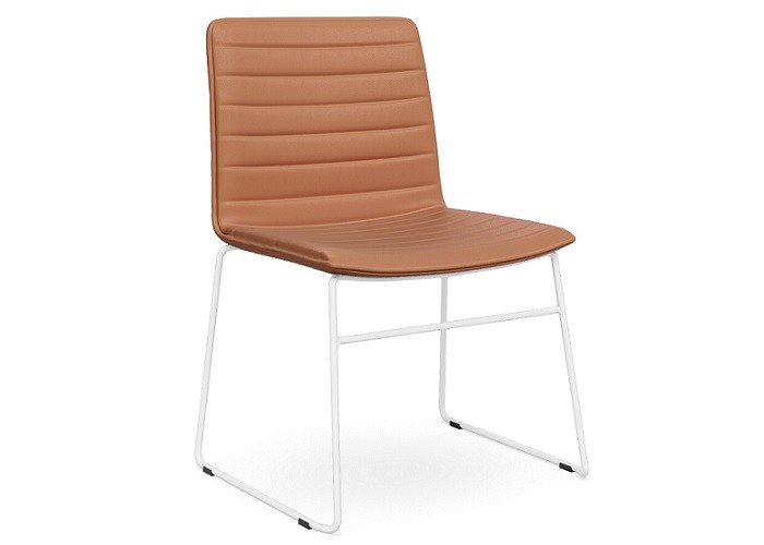 DD Nikola Sled Base Chair in White Frame