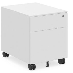 DD Lunar Metal Mobile Pedestals With 1 Drawer and 1 File