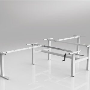 OL Agile Winder 90° Shared Workstation Frame to Suit 2x 2100mm