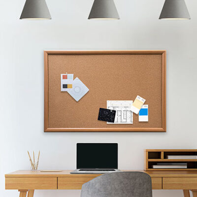 VC Oak Finish Frame Cork Pinboard