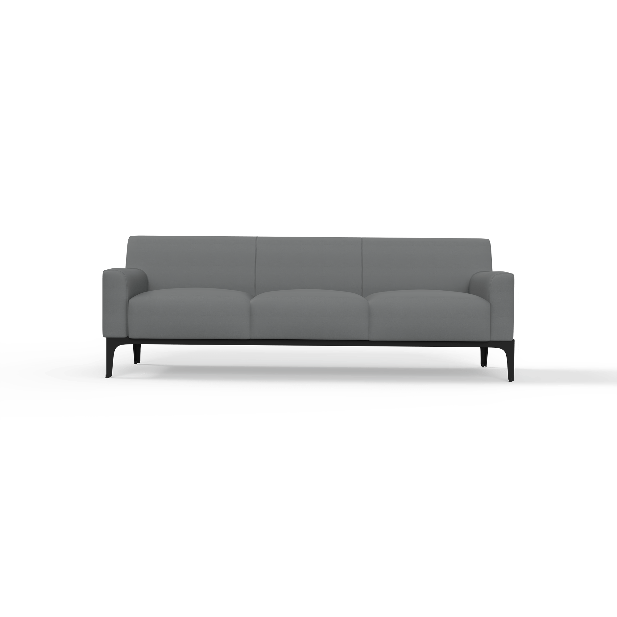 Cedar-Lounge-Chair-Metal-Charcoal-PU-3-Seater-Front-3.png