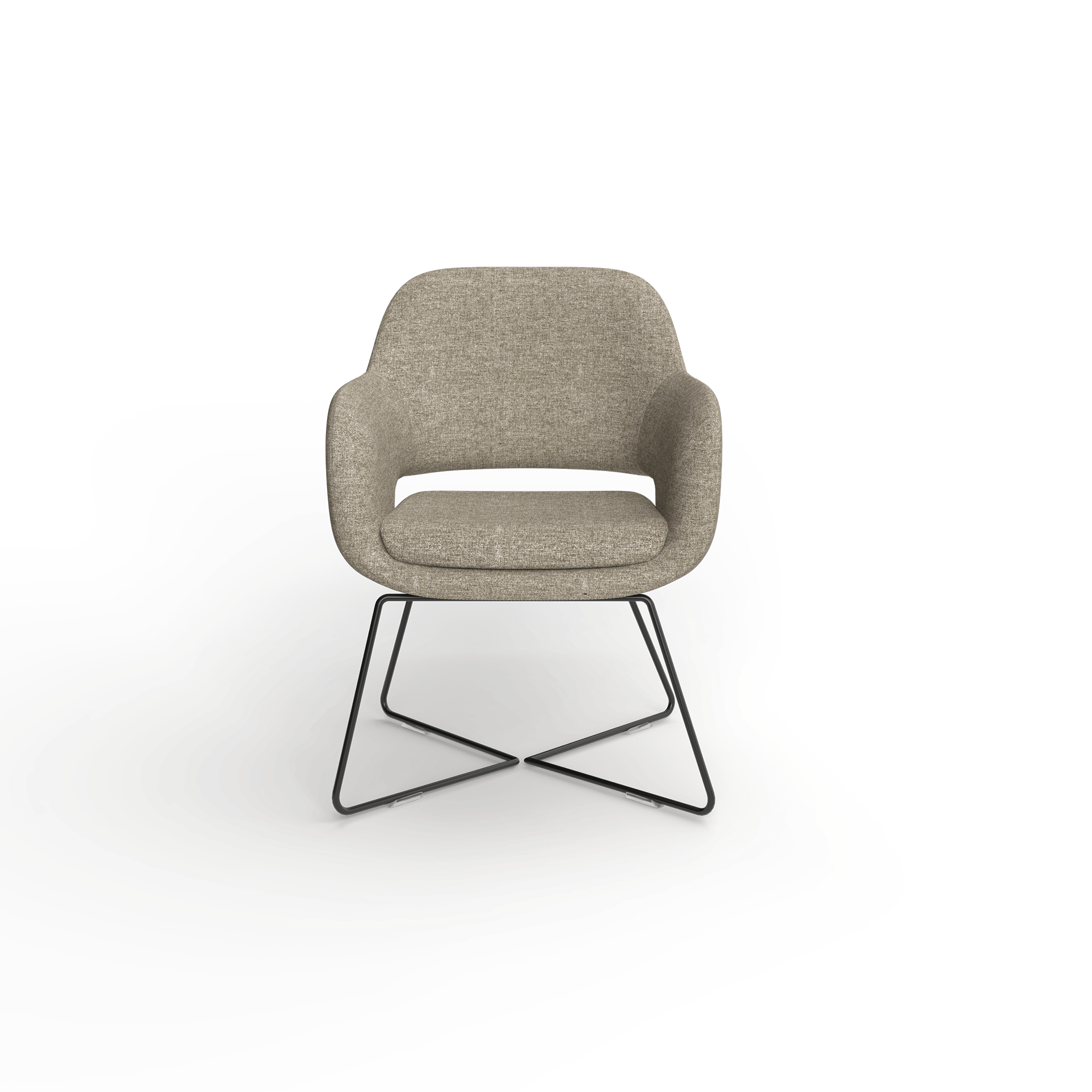 Elaro-Arm-Chair-Metal-BaseWalnut-Front-View.png